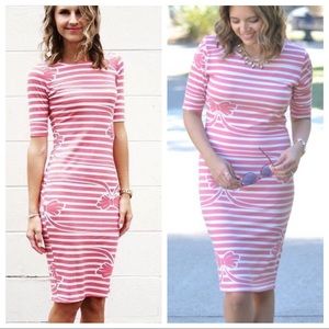 • Lularoe Julia Striped Bow Dress •
